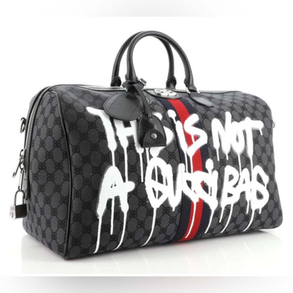 Balenciaga × Gucci The Hacker Project Duffel Bag Graffiti Authentic NWT